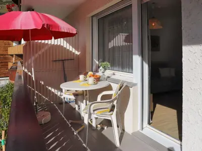 Ein Balkon oder eine Terrasse in der Unterkunft Apartment St- Pauli by Interhome