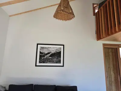 Ein Sitzbereich in der Unterkunft Le Chalet d'Hermann