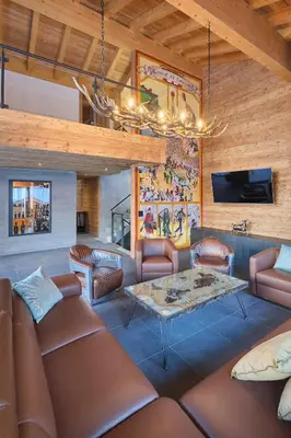 TV/Unterhaltungsangebot in der Unterkunft New high standing chalet