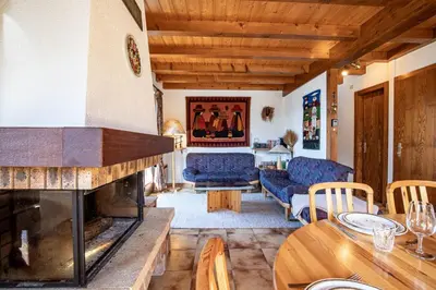 Ein Sitzbereich in der Unterkunft Chalet Hibou MOUNTAIN & QUIET chalet 6 pers