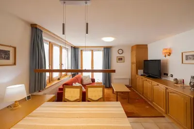 Ein Bett oder Betten in einem Zimmer der Unterkunft Quiet corner with charm in Obergesteln