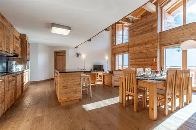 Küche/Küchenzeile in der Unterkunft Les Mayens MB 021 - LUXURY apartment 18 pers