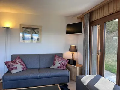 Ein Sitzbereich in der Unterkunft Greppons N 002 - MOUNTAIN apartment 9 pers