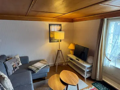Ein Sitzbereich in der Unterkunft Quietly situated holiday home with marvelous mountain views
