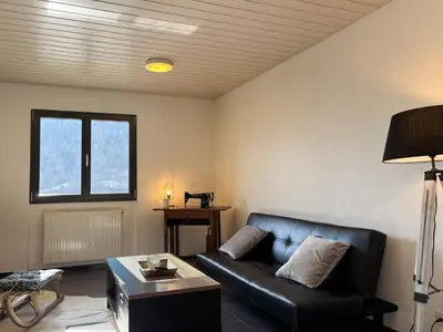Ein Sitzbereich in der Unterkunft Aletsch Arena - Accommodation 5 minutes from the ski lifts
