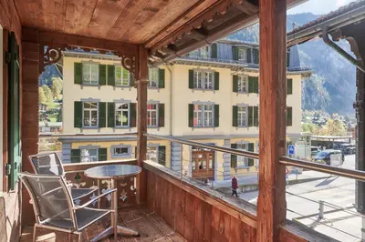 Ein allgemeiner Bergblick oder ein Berglick von der Ferienwohnung aus