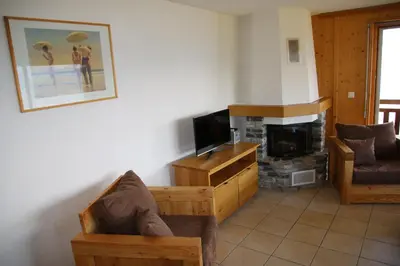 Ein Sitzbereich in der Unterkunft Plein Ciel VA 030 - MOUNTAIN apartment 8 pers