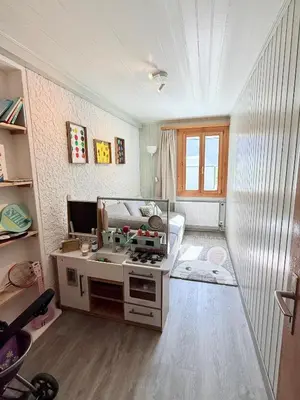 Küche/Küchenzeile in der Unterkunft Fewo 'Alpegärtli' BeO Apartments