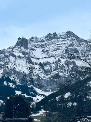 Ein allgemeiner Bergblick oder ein Berglick von der Ferienwohnung aus