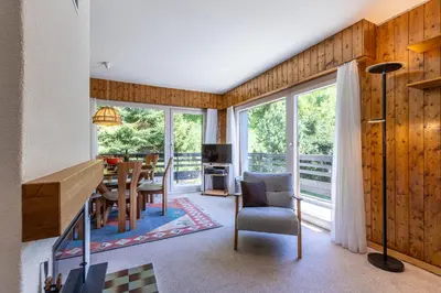 Ein Sitzbereich in der Unterkunft Combyre C 035 - COMFORTABLE apartment 6 pers