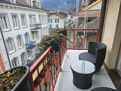 Ein allgemeiner Bergblick oder ein Berglick von der Ferienwohnung aus