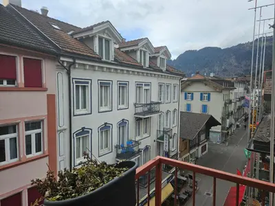 Ein allgemeiner Bergblick oder ein Berglick von der Ferienwohnung aus