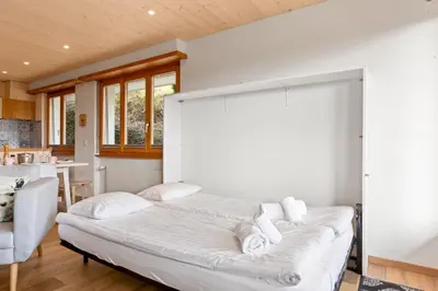 Ein Bett oder Betten in einem Zimmer der Unterkunft Appartement avec terrasse, proche du centre