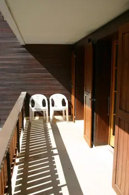 Ein Balkon oder eine Terrasse in der Unterkunft Mayens de l Ours AZ 013 - MOUNTAIN apartment 8p