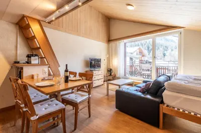 Ein Sitzbereich in der Unterkunft Eagle Horst-cozy Matterhorn view Studio by Inspiring Places Zermatt
