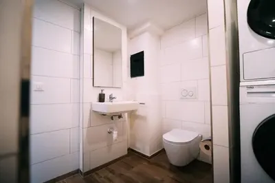 Ein Badezimmer in der Unterkunft The Timber Studio in Brienz