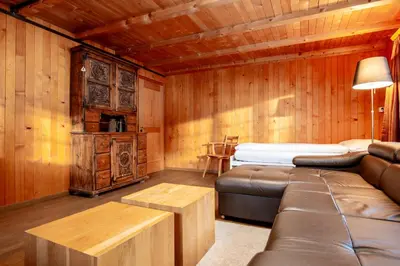 Ein Sitzbereich in der Unterkunft Ferienhaus Gäbi - Ferienwohnungen