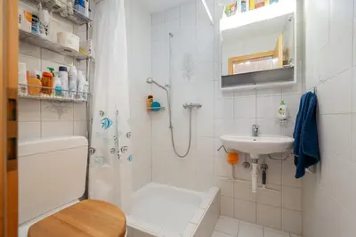 Ein Badezimmer in der Unterkunft Charming apartment in a Chalet house