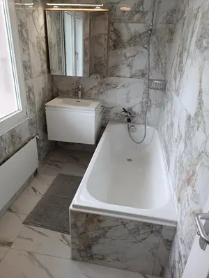 Ein Badezimmer in der Unterkunft Swiss Alpine view apartment
