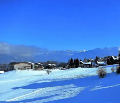 Ferienwohnung Pfrundmatte mit Panoramablick im Winter