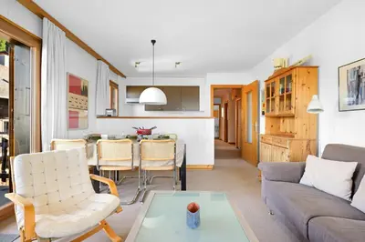 Ein Sitzbereich in der Unterkunft Melezes K 020 - SKI & NATURE apartment 4 pers