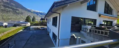 Ein allgemeiner Bergblick oder ein Berglick von der Ferienwohnung aus