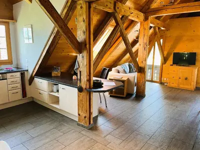 TV/Unterhaltungsangebot in der Unterkunft Ferienwohnung Haus Itten gemütlich und rustikal