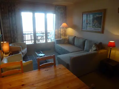 Ein Sitzbereich in der Unterkunft Melezes S 031 - SKI LIFT studio 4 pers