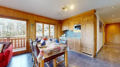 Küche/Küchenzeile in der Unterkunft Hauts de Veysonnaz HV1 010 - SAUNA apartment 6 per