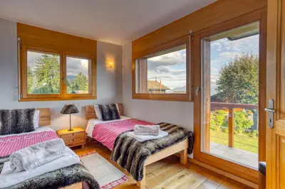 Ein Bett oder Betten in einem Zimmer der Unterkunft Chalet Alpage, Anzère