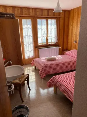 Ein Bett oder Betten in einem Zimmer der Unterkunft Séjour Edelweiss
