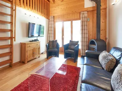 Ein Sitzbereich in der Unterkunft Apartment Pinsons by Interhome