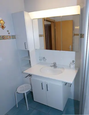 Ein Badezimmer in der Unterkunft Haus Alpsägu, Bettmeralp