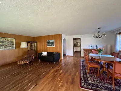 Ein Sitzbereich in der Unterkunft Chalet Rose - Einfamilienhaus