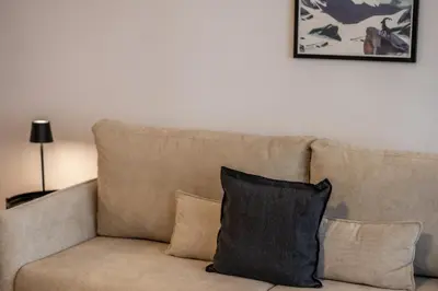Ein Sitzbereich in der Unterkunft Studio Mira, Zermatt