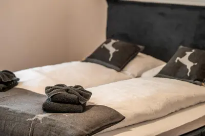 Ein Bett oder Betten in einem Zimmer der Unterkunft Studio Mira, Zermatt