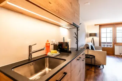 Küche/Küchenzeile in der Unterkunft Studio Nova, Zermatt