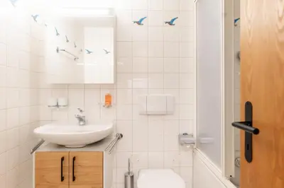 Ein Badezimmer in der Unterkunft Studio Nova, Zermatt