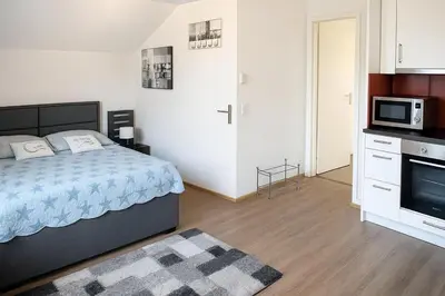 Küche/Küchenzeile in der Unterkunft SpiezStationLoft