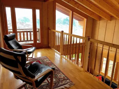 Ein Sitzbereich in der Unterkunft Tschoueilles 013 MOUNTAIN & VIEW - chalet 12 pers