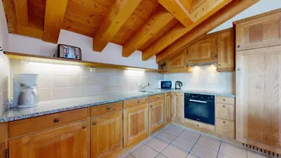 Küche/Küchenzeile in der Unterkunft Plein Ciel VA 050 - MOUNTAIN apartment 6 pers