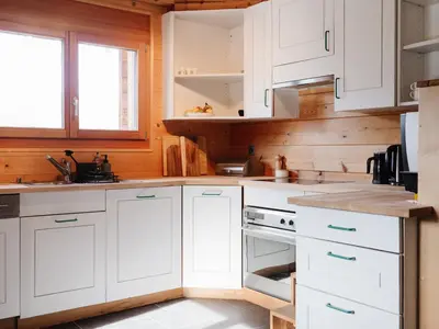 Küche/Küchenzeile in der Unterkunft Chalet mit Sauna an der Piste