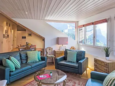 Ein Sitzbereich in der Unterkunft Apartment Eiger by Interhome