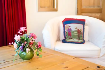 Ein Sitzbereich in der Unterkunft Bernerhof Residence