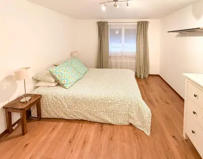 Ein Bett oder Betten in einem Zimmer der Unterkunft Riverside Apartment
