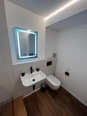 Ein Badezimmer in der Unterkunft Apartment 18 am Brienzersee