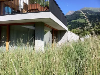 Ein allgemeiner Bergblick oder ein Berglick von der Ferienwohnung aus