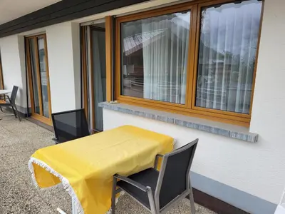 Ein Sitzbereich in der Unterkunft Haus Perle