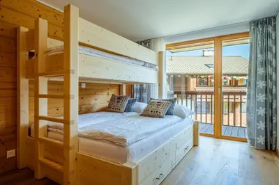 Ein Bett oder Betten in einem Zimmer der Unterkunft Chalet Les Rahâs by Mrs Miggins