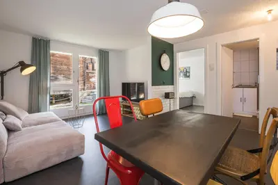 Ein Sitzbereich in der Unterkunft Cosy apartment for 2 people in Zermatt